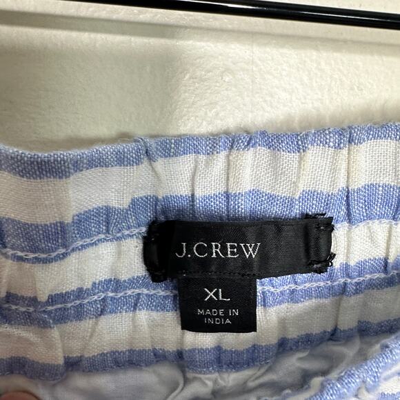 J. CREW Wide Leg Linen Pant in Stripe Blue White Sz XL $98 {3J42} - Picture 4 of 6